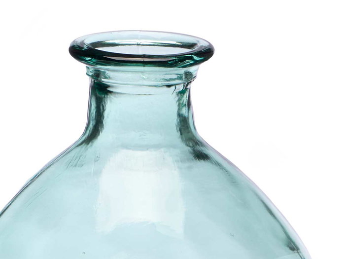 Giftdecor Jarron en Verre Recyclé Rayé 40 cm 12 L Transparent