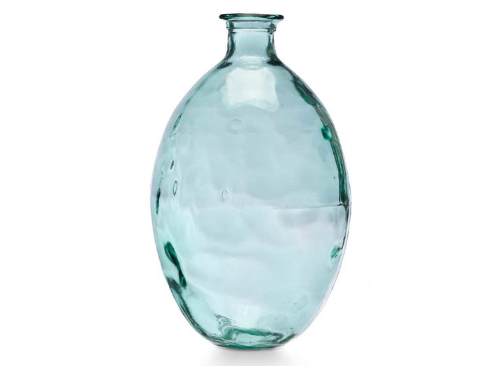 Giftdecor Jarron en Verre Recyclé Rayé 40 cm 12 L Transparent