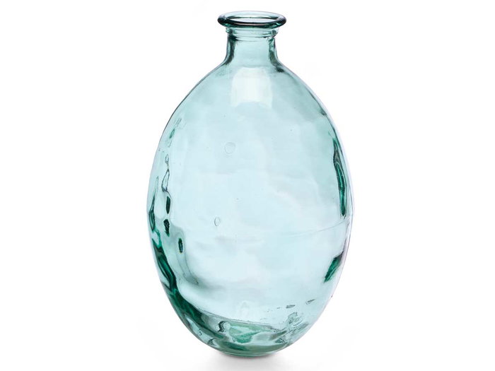 Giftdecor Jarron en Verre Recyclé Rayé 40 cm 12 L Transparent