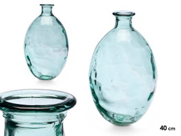 GIFTDECOR Vase en Verre Recyclé Rayé 12 L