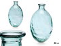 Giftdecor Jarron en Verre Recyclé Rayé 40 cm 12 L Transparent