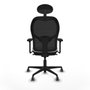 Piqueras y Crespo 3D036G1 Chaise de Bureau avec Appui-tête Blanc