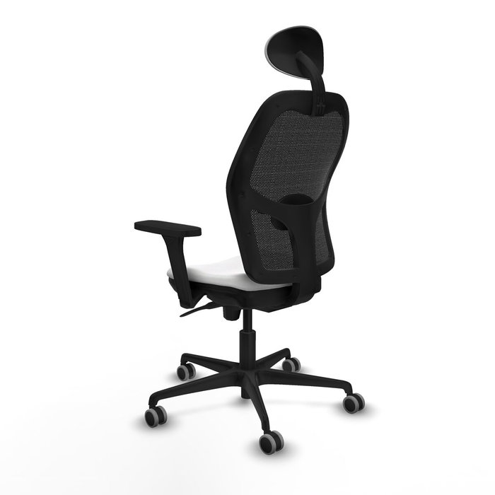 Piqueras y Crespo 3D036G1 Chaise de Bureau avec Appui-tête Blanc