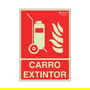 DUVER Señal 7013 Plastico 297X210 "Carro Extintoir" Luminiscente