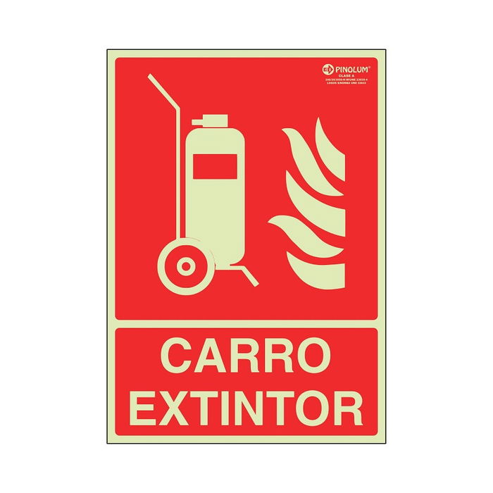 DUVER Señal 7013 Plastico 297X210 "Carro Extintoir" Luminiscente DUVER Señal 7013 Plastico 297X210 "Carro Extintoir" Luminiscente