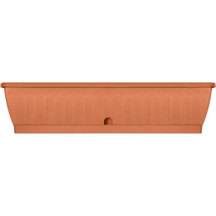 Garden Id Jardinière Terraflor Terra 80 cm en Polypropylène Recyclé - 28 Litres avec Système d'Auto-Arrosage, Réserve d'Eau, Stable Garden Id Jardinière Terraflor Terra 80 cm en Polypropylène Recyclé - 28 Litres avec Système d'Auto-Arrosage, Réserve d'Eau, Stable