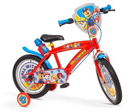 Toimsa Bicicleta Paw Patrol 16" - Vélo pour enfant garçon fille 4 ans et plus - Roues 16 pouces - Matériau acier