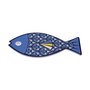 Dessous de plat Versa Bleu Liège Céramique Poisson 14 x 0,7 x 20 cm