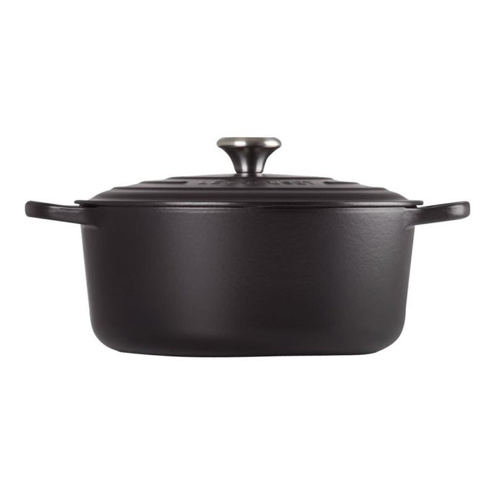 Le Creuset Signature Roaster rond 24 cm noir fonte émaillée (21177240000430) Le Creuset Signature Roaster rond 24 cm noir fonte émaillée (21177240000430)