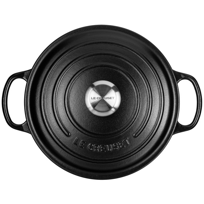 Le Creuset Signature Roaster rond 24cm noir mat Le Creuset Signature Roaster rond 24cm noir mat