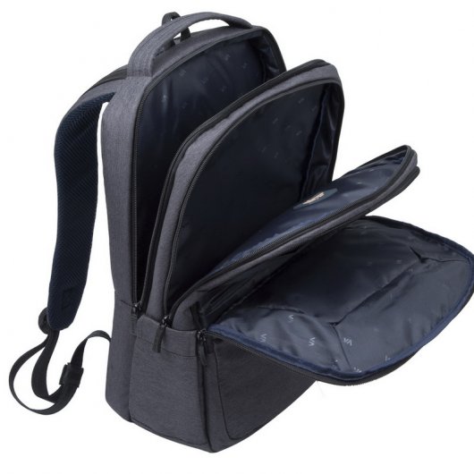 Rivacase 7765 Suzuka Mochila pour Ordinateur Portable 16 Pouces, Imperméable, Polyester, Noir