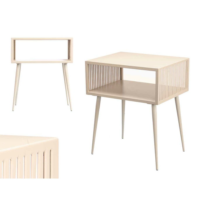 GIFTDECOR Table auxiliaire rectangulaire Beige