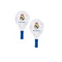 Color Baby Palas de Playa Madera Real Madrid 38x20x0.7cm - Racquettes de Plage en Bois pour Enfants, Dès 3 Ans