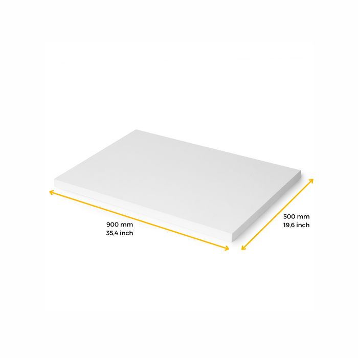 Emuca Plateaux de table, 900x500, Peint en blanc, Bois