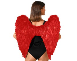 Ailes rouges de 65 x 65 cm pour déguisement d'Halloween ou diable