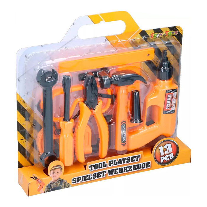 Eddy Toys Jeu d'outils de jouet, 13 pièces