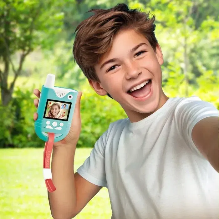 Canal Toys Talkies-Walkies Vidéo Creator INF 042 - Communication longue portée 3 km, appels vidéo avec filtres et effets vocaux, batterie rechargeable