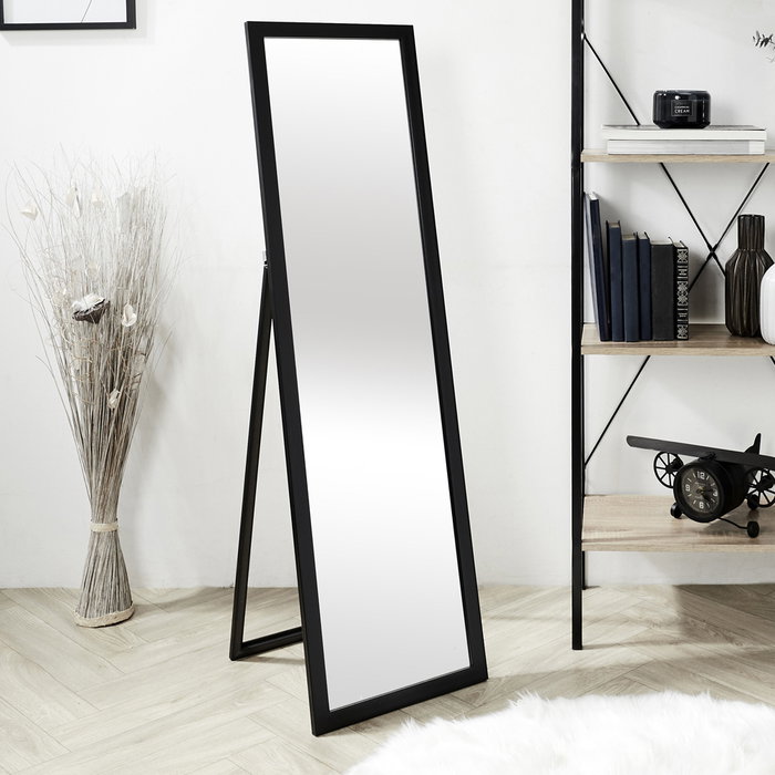 Home Deco Factory Miroir sur pied noir 35x124 cm