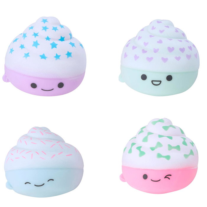 HTI Peluches Cupcakes Doux et Câlins - 12 Unités, Langues Multilingues, Pour 3 Ans et Plus