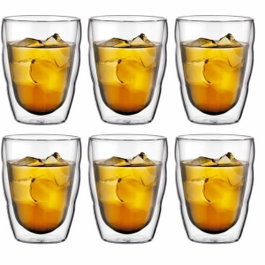 Bodum Pilatus Ensemble de 6 Verres à Double Paroi Transparent 0.25 l
