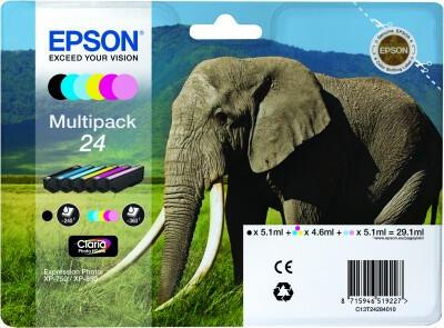 Epson Ink 24 Multipack BK, C, M, Y, PC, PM C13T24284011