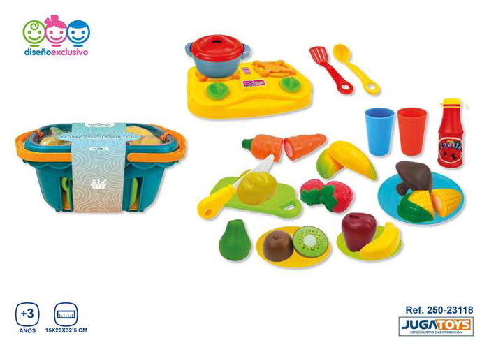 Jugatoys Panier de fruits et légumes avec accessoires