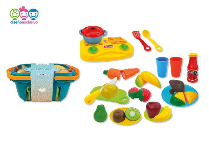 Jugatoys Panier de fruits et légumes avec accessoires