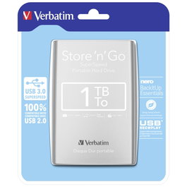 Verbatim Store 'n' Go 1 To USB 3.0 Argent