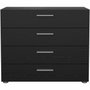 BigBuy Home Commode PEPE 4 Tiroirs - Noir frêne