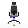 Piqueras y Crespo Chaise de Bureau Horna avec Appui-tête, Lila et Noir