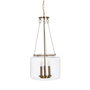 Suspension Doré Verre Fer 220-240 V 35 x 35 x 72 cm