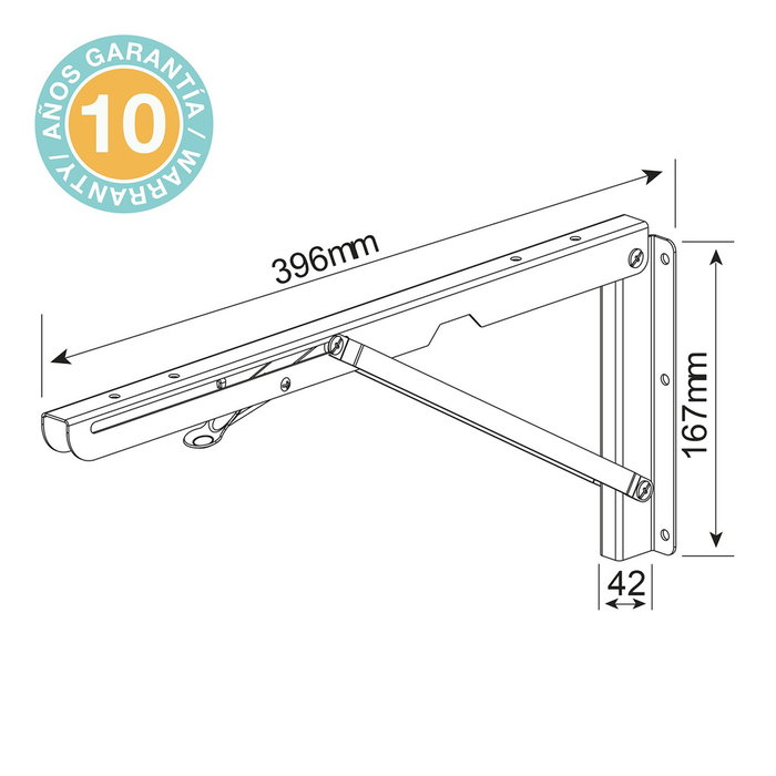 Holmios Équerres pour étagère pliables / rabattables