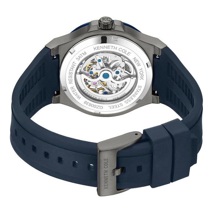 Kenneth Cole KCWGZ0063903 avec bracelet bleu et boîtier gris