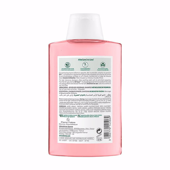 Klorane Shampoing Apaisant à la Pivoine Bio pour Cuir Chevelu Sensible 200 ml