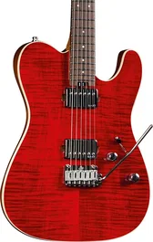 EKO Tero 800 Musa Guitare Électrique Red Flamed - 6 Cordes avec Corps en Aulne Massif et Touche en Érable Torréfié