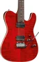 EKO Tero 800 Musa Guitare Électrique Red Flamed - 6 Cordes avec Corps en Aulne Massif et Touche en Érable Torréfié