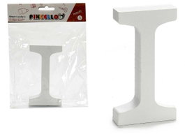 PINCELLO Lettre I en bois blanc 2x11cm (Lot de 24)