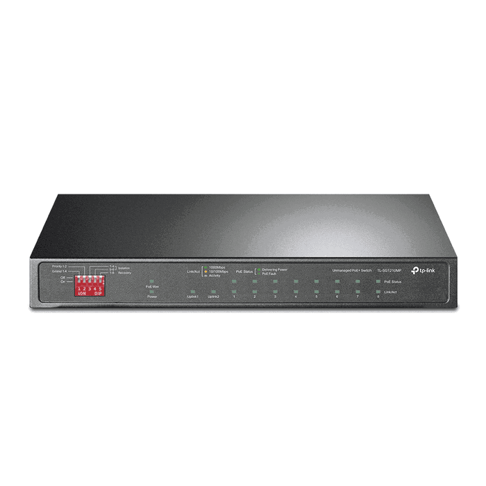 TP-LINK - Switch Gigabit PoE+ Géré 8 Ports, 2 Ports SFP, Noir (TL-SG1210MP) TP-LINK - Switch Gigabit PoE+ Géré 8 Ports, 2 Ports SFP, Noir (TL-SG1210MP)