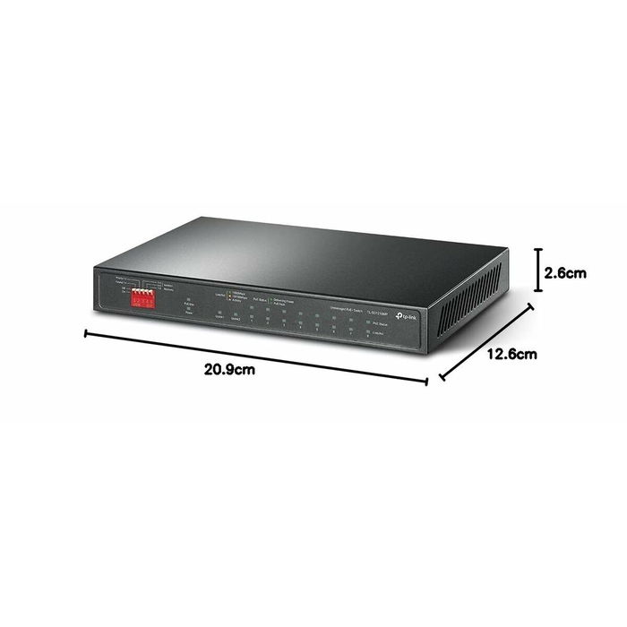 TP-LINK Switch Géré 8 Ports Gigabit PoE+ avec 2 Ports SFP TL-SG1210MP - Noir
