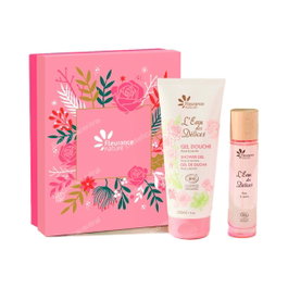 Fleurance Nature Coffret Rosa y Jazmín avec Parfum et Gel Douche
