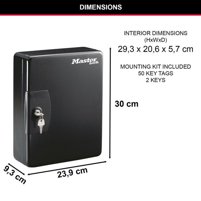 Master Lock Boîte à clés KB-50ML pour 50 clés