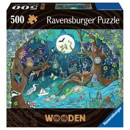 Ravensburger Puzzle en bois Forêt fantastique, 500 pièces avec 40 figurines en bois (whimsies) đeme haute qualité premium