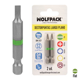 Wolfpack Linea Profesional Lot de 2 embouts plats 4 mm