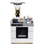 Klein - Ilot de cuisine jouet Miele KLEIN 9078 Salt & Pepper - 20 accessoires - Four, évier, distributeur - Jouable des deux côtés - À partir de 3 ans