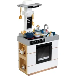 Klein - Ilot de cuisine jouet Miele KLEIN 9078 Salt & Pepper - 20 accessoires - Four, évier, distributeur - Jouable des deux côtés - À partir de 3 ans