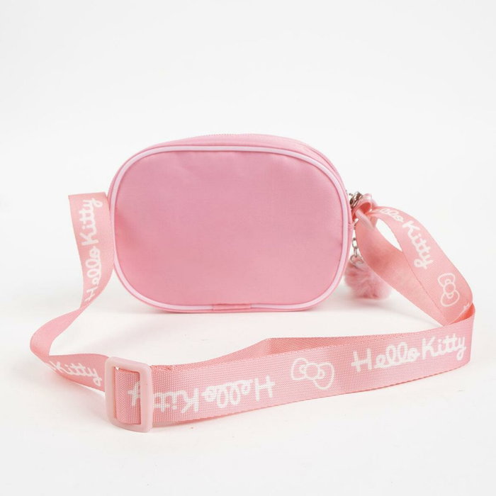 Sac à Bandoulière Hello Kitty Rose 14,5 x 10,5 x 4,0 cm Sac à Bandoulière Hello Kitty Rose 14,5 x 10,5 x 4,0 cm