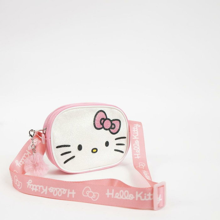 Sac à Bandoulière Hello Kitty Rose 14,5 x 10,5 x 4,0 cm Sac à Bandoulière Hello Kitty Rose 14,5 x 10,5 x 4,0 cm