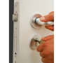 Micel CRE06 Serrure à mortaiser en acier nickel satiné, 50/85 mm, pour pêne réversible, canto rond