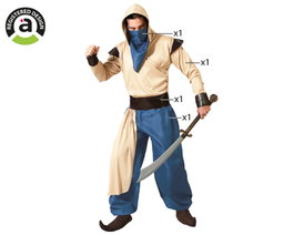 atosa Déguisement Arabe Bleu avec Ceinture et Bandana pour Homme Adulte XS-S