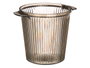 Leknes Seau à Champagne Rayures Grises 2,2L Plastique Transparent 21x17x16cm (Set de 12)